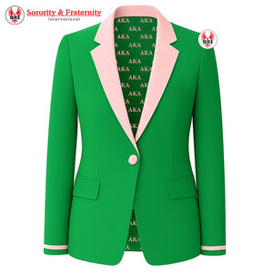 Alpha grec personnalisé en gros |   Kapa |   Veste de costume respirante brodée Alpha Soror Clothing Sorority, veste de costume d'affaires - Product Image 1