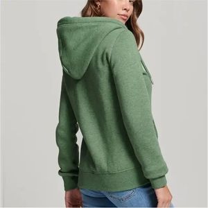 Sudadera con capucha y cremallera de alta calidad para mujer, Sudadera corta a la moda para mujer, ropa de abrigo de moda para mujer, cremallera ajustada al hombro - Product Image 2