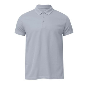 เสื้อโปโลลําลองผ้าฝ้าย 100% ป้องกันการหดปรับป้องกัน Pilling ระบายอากาศทั้งขายผ้าถักแขนสั้นไร้ริ้วรอย - Product Image 2