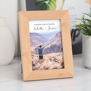 Marco de fotos de madera natural rústico personalizable respetuoso con el medio ambiente Rectangular decoración moderna para el hogar que muestra fotos ilustraciones proyectos de bricolaje - Product Image 6