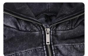 เสื้อแจ็คเก็ตผ้ายีนส์แบบสวมหัวสำหรับผู้ชายเสื้อแจ็คเก็ตผ้ายีนส์สีฟ้าเข้มซักได้ดีไซน์2025 - Product Image 5