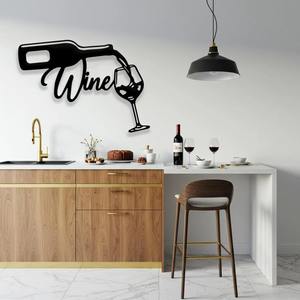 Décoration murale en métal noir, parfaite pour le bar à domicile, le salon, le club et les soirées cocktails, zones de divertissement, en provenance d'Inde - Product Image 6