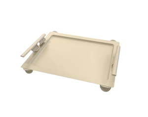 Plateaux de service rectangulaires élégants et modernes nouveauté marteau en fonte d'aluminium design floral pour la maison restaurant de luxe - Product Image 4