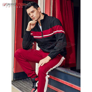 Chándal de jogging para hombre de ajuste clásico con tela que absorbe el sudor para correr y entrenar chándal de jogging para hombre con diseño de rayas - Product Image 2