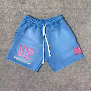 Vente en gros streetwear uni avec cordon de serrage short de jogging en coton éponge français épais et vierge short de survêtement en molleton de coton pour hommes - Product Image 5