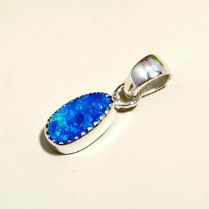 Recién llegado, diseño clásico, cumpleaños, aniversario de boda, regalo de joyería fina, colgante de gota de ópalo etíope ovalado plateado 925 para mujer - Product Image 4