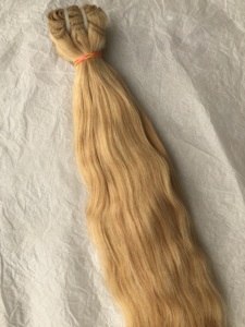 Extension de cheveux humains ondulés, couleur 100 blond bohème, non traité, Remy brut, non traité, unique, étiré, 613 blond - Product Image 5