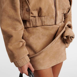 New Design Ladies Summer 220gsm Cotton Crop <b>Top</b> Jackets Custom Printing Women Custom Demand Crop <b>Top</b> Jackets - Product Image 3