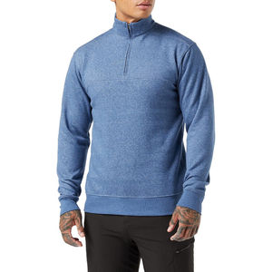 Sudadera de lana informal de alta calidad con media cremallera para hombre, Sudadera con capucha extragrande de cuello alto y logotipo personalizado para invierno - Product Image 5