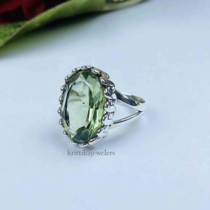 925 Sterling Silver Unisex <b>Ring</b> Natural <b>Peridot</b> Gemstone Oval Cut Bezel Setting Bohemian Style Wedding Engagement Party - Product Image 1