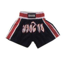 VENTA AL POR MAYOR PANTALONES CORTOS DE BOXEO MMA 3XL MUAY THAI SHORTS CON LOGOTIPO BORDADO DECORACIONES DE BOTONES PANTALONES CORTOS DE ENTRENAMIENTO ANTIARRUGAS - Product Image 2
