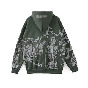 เสื้อฮู้ดมีซิปแบบเต็มใบหน้าเสื้อฮู้ดแบบมีซิปดีไซน์ใหม่ผ้าคอตตอน100% เกรดพรีเมี่ยมทำจากปากีสถาน - Product Image 2