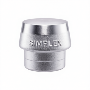 SIMPLEX Tête de marteau en métal blanc de 50 mm, tête de marteau en métal argenté, outil de percussion à face souple par HALDER - Product Image 3