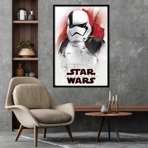 Póster moderno de Stormtrooper en acuarela de Star Wars Episodio 8, estilo de diseño abstracto - Product Image 1