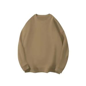 เสื้อสเวตเตอร์ลำลองบุขนแกะสำหรับผู้ชาย, เสื้อถักคอสีพื้นเสื้อสเวตเตอร์สไตล์ใส่เดินในฤดูหนาว - Product Image 6