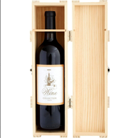 Boîte de rangement en bois pour vin rouge avec serrure, boîte cadeau pour une bouteille de vin unique