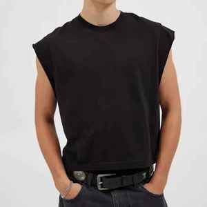 Camiseta de tirantes personalizada para hombre 95 algodón, 5 camisetas lisas de LICRA para hombre a precios al por mayor - Product Image 4