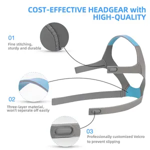 Durable Quality Replacement Mask Headgear Strap Compatible With Resmed N20 With Magnetic Clips