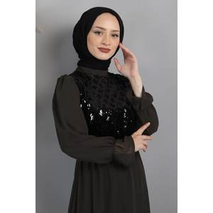 Vestido de Noche de Gasa con Estampado de Puntos, Corte A, Cintura Natural, Corto, Sencillo, para Fiesta, Talla XL, 100% Poliéster - Product Image 2