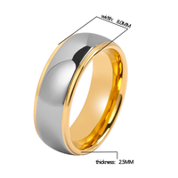 Tizti Wolframcarbid-Ring für Herren Schmuck Komfortabler Sitz 18K Vergoldeter Ring für Hochzeit Verlobung Großhandel OEM ODM