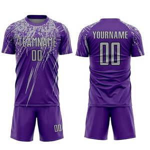 ชุดกีฬาเสื้อฟุตบอลแขนสั้นพิมพ์ลายโลโก้ตามสั่ง - Product Image 4