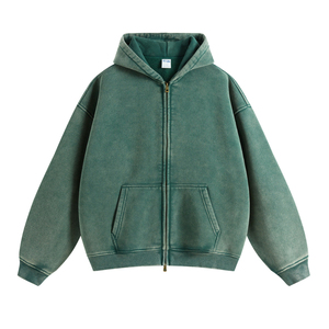 Sudaderas con capucha personalizadas para hombre, Vintage, rojo lavado, de gran tamaño, Unisex, con cremallera, sudadera de algodón pesado, ropa de calle, sudaderas con capucha, chaqueta para hombre - Product Image 5