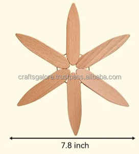 Juego de Salvamanteles de Madera Personalizados, Alfombrillas de Aislamiento Térmico Versátiles, Estilo Bohemio, Ecológicas, 300 mm de Diámetro, 10 mm de Grosor para - Product Image 3