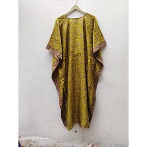 Vêtements pour femmes imprimé longueur Abaya caftans Designer imprimé soie Caftan longue robe de soirée caftan femmes Boho vêtements - Product Image 2