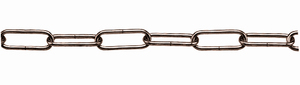 Catena per Lampadari Genovese in Ferro Bronzato Filo mm. 1,3 N 8 Mt 25 - Product Image 1