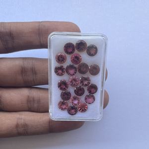 8mm 10mm 12mm Rubellite Naturelle Tourmaline Rose Pierres À Facettes Coupe Ronde Pierres Précieuses En Vrac En Vrac Nouveau Stock Top Qualité AAA - Product Image 1