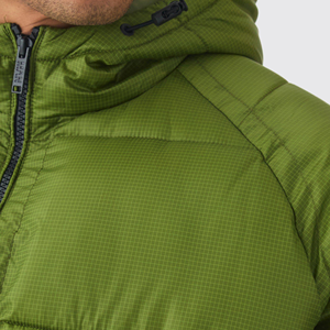 Veste matelassée en toile à capuche verte pour homme, vente chaude, logo personnalisé, imperméable, chaude, isolée, vêtements d'extérieur, poches zippées - Product Image 5