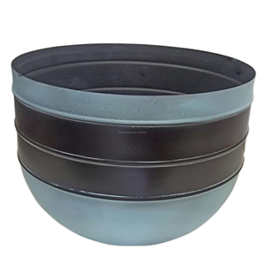 Grande jardinière à décor rond, prix de gros, bande métallique noire, Design moderne, Pot de plante de fleurs parfait pour les espaces intérieurs et extérieurs - Product Image 1