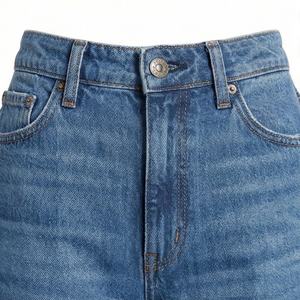 Pantalons pour femmes respirants et tendance, pantalons cargo décontractés en denim, jeans à jambes larges, couleur personnalisée, streetwear élégant, bas pour femmes - Product Image 4