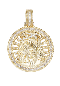 Pendentif Jésus Hip Hop en Moissanite Plaqué Rhodium avec Couronne d'Épines, Cadeau - Product Image 4