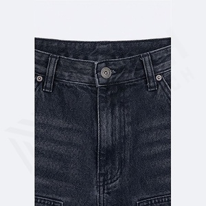 Pantalones Vaqueros de Mezclilla Baratos al por Mayor de Fábrica para Hombre, Jeans Ajustados Casuales de Calle, Servicio OEM, Color Personalizado al por Mayor - Product Image 4