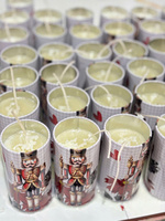 Bougie de Luxe en Cire de Noix de Coco pour Noël et Thanksgiving, 10 oz, en Boîte Métallique avec Logo Personnalisé - Vente en Gros, Non Toxique, Parfumée, Désodorisant