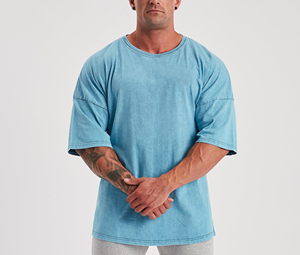 Dikson Sports Gym Where New Fashion 2025 Impreso personalizado 100% Algodón O-cuello Lavado con ácido Microfibra Diseño en blanco Camiseta para hombres - Product Image 1