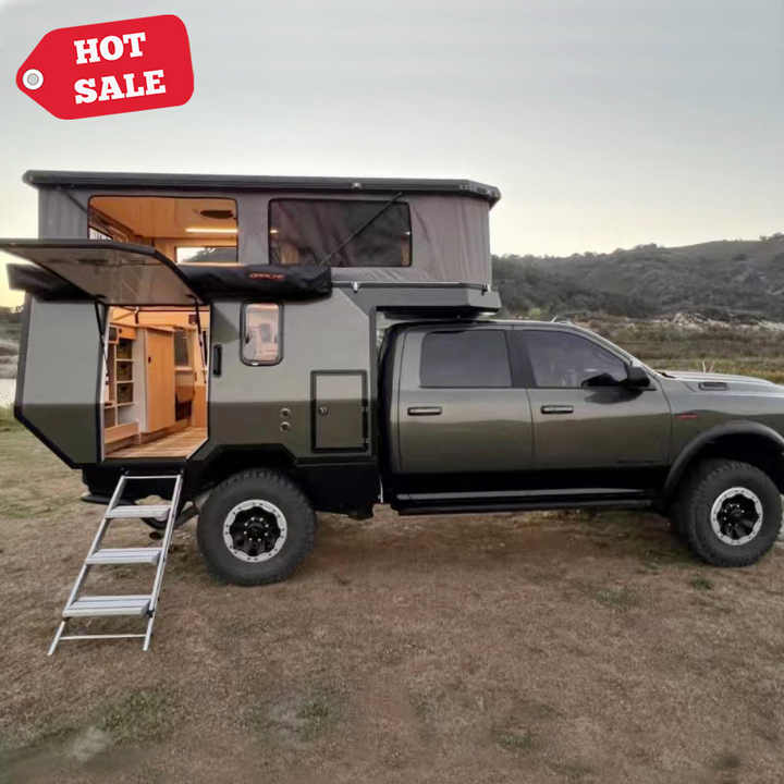 Ecocampor Short Bed Campers for Sale Slide in Pop up Top Flatbed Truck ...