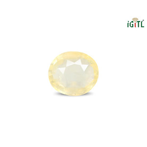 Saphir Jaune Naturel de 3,21 Carats (Pukhraj) - Pierre Précieuse Facettée Taille Émeraude - Product Image 1