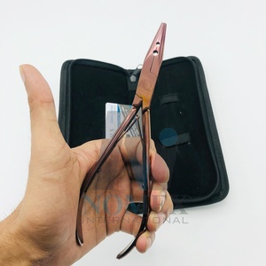 Pince à micro-perles en acier inoxydable de qualité chirurgicale solide 2 trous outil d'extension de cheveux professionnel multifonctionnel couleur or rose - Product Image 3