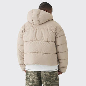 แจ็กเก็ตขนปลาปักเป้าสำหรับผู้ชายเสื้อแจ็คเก็ตบุนวมผ้าฝ้ายแบบรูดซิปน้ำหนักเบาพิมพ์ลายโลโก้ตามสั่ง - Product Image 3