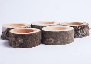 Portavelas de tocón de árbol de madera hecho a mano decorativo hecho a mano portavelas ecológico al precio más bajo - Product Image 2