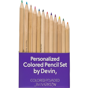 Set di matite colorate personalizzate di Devin - Product Image 3