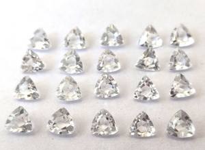 โทแพซสีขาวธรรมชาติ 8 มม. ทรงทริลเลียนเจียระไน คุณภาพเยี่ยม - โทแพซสีขาวคุณภาพดีเยี่ยมแบบเม็ดเดี่ยว - Product Image 4