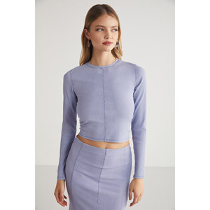 Blusa de Manga Larga con Cuello Redondo para Mujer GRIMELANGE de Benrice - Product Image 1