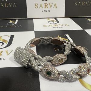 Cadena Cubana de Plata de Ley 925 con Certificado IGI, Joyería Fina con Diamantes VVS para Hombre, Collares de Diamantes Chapados en Oro Rosa Personalizados - Product Image 4