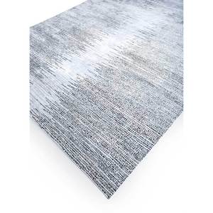 Alfombra de Bambú y Seda Azalea, Anudada a Mano, Modelo AKBS-1105, Gris y Negro, Diseño Abstracto, Rectangular, con Diseño de Patchwork, 10 mm, para Sala de Estar o Pasillo - Product Image 2