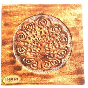 Carreaux muraux en bois de manguier sculptés à la main Design antique Durable et décoratif avec technique polie - Product Image 2