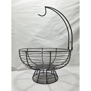 Kitchen Storage Fruit Basket with Banana <b>Hanger</b> Metal Wire and Iron Material - Product Image 5
