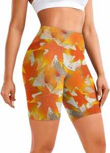 กางเกงขาสั้นสำหรับนักขี่จักรยานโยคะสำหรับผู้หญิงกางเกงขาสั้นผ้าสแปนเด็กซ์สำหรับออกกำลังกายในยิมเอวสูงควบคุมหน้าท้อง - Product Image 5